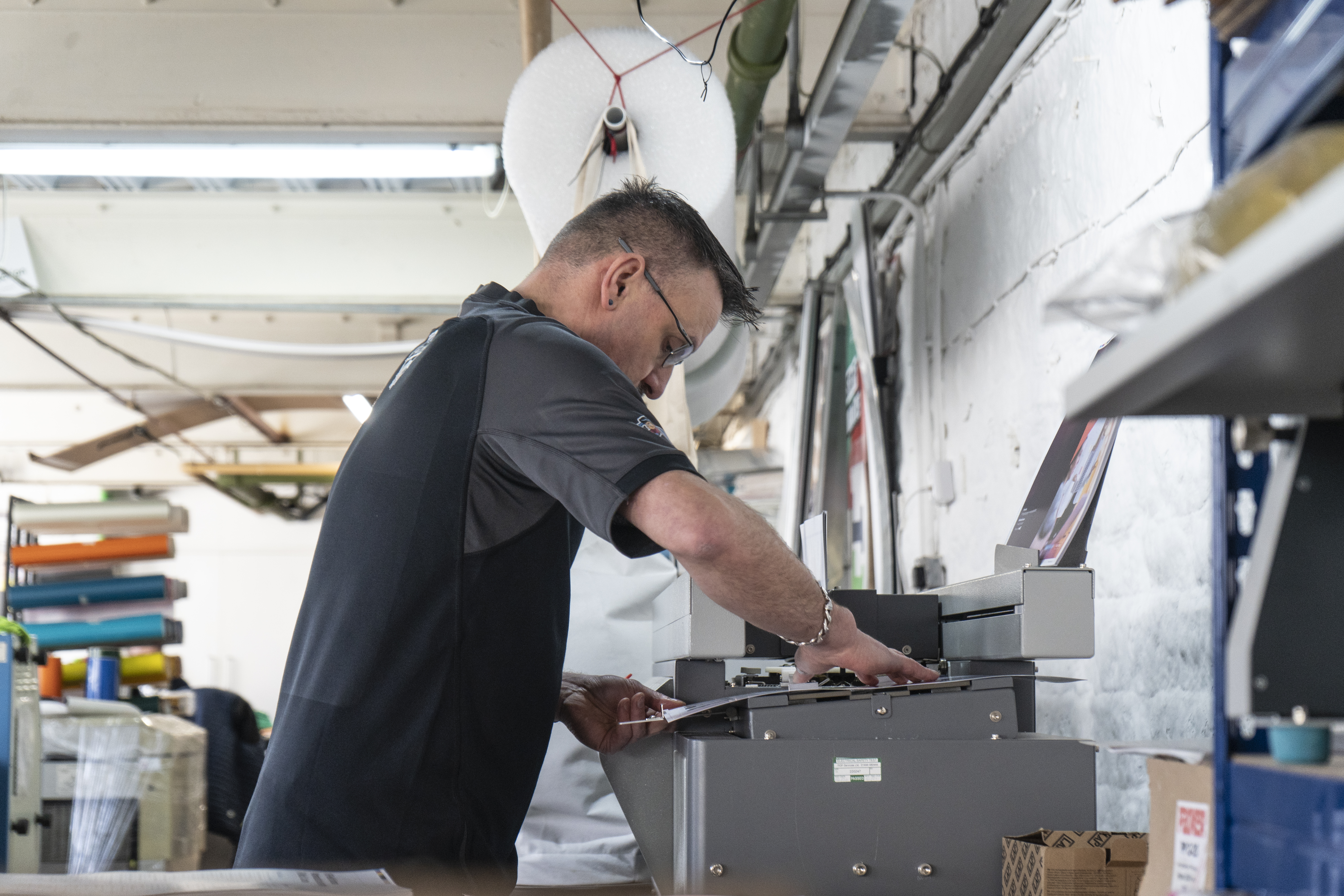 Stuart working in the Had-Print studio